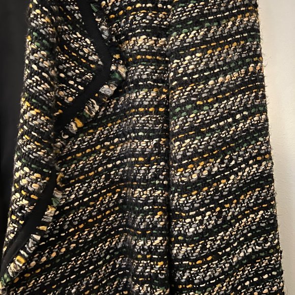 LOFT Tweed Multi Color Fringe Trim Lined Blazer Jacket - size 4 - Picture 3 of 3